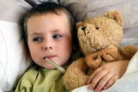 Bild von Die Erkältung erwischt uns jedes Jahr - Bild Kind mit Fiebermesser im 